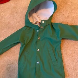 Primary brand Toddler Green Snap Raincoat